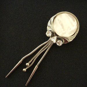 Silvertone and Mother of Pearl Pin